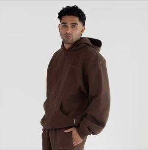 Comfrt Minimalist Hoodie In Walnut